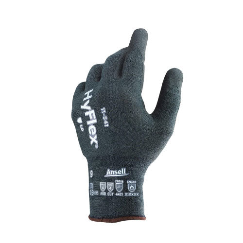 Ansell HyFlex 11-541 grey kevlar heat resistant work gloves