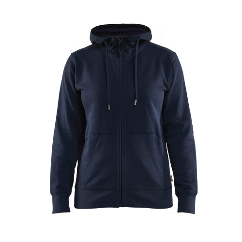 Blaklader Women’s Hoodie with zipper dark navy blue with logo