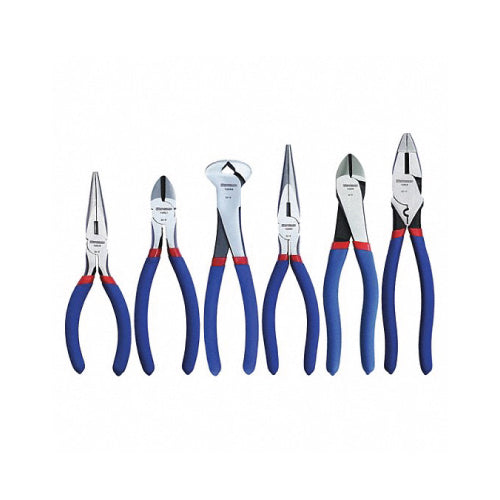 Westward 6 Piece Plier Set Dipped Handle