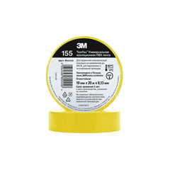 3M 155 Temflex Vinyl Electrical Tape, 19mm x 10m Yellow