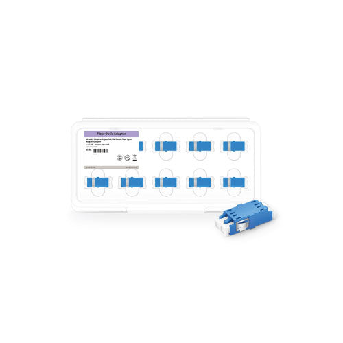 FS LC/UPC to LC/UPC Duplex OS2 SM Fiber Optic Adapter/Coupler without Flange (10 Pack)