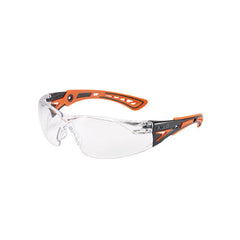 Bolle Rush+ Black/Orange Clear Safety Glasses