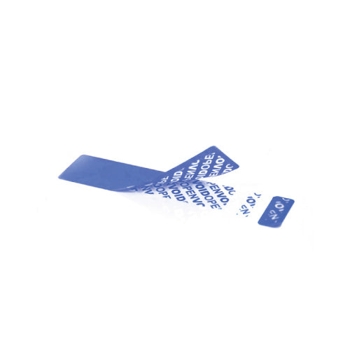 Conex 72x12mm 'OPEN/VOID" Tamper evident labels blank 1000/roll