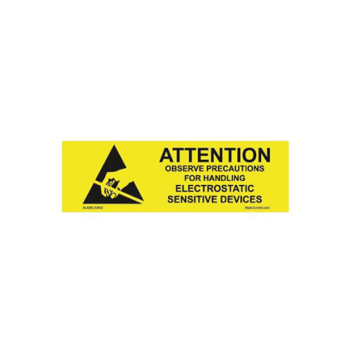 Conex 50x15mm Static Warning Label 500/roll