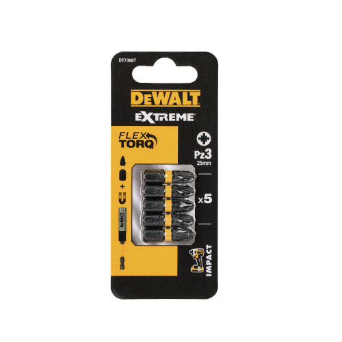 Dewalt 25mm Flextorq PZ Screw Bits (5 Pack)