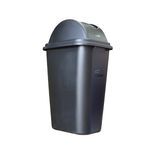 Rubbermaid 39L Black Dome Swing Lid Bin