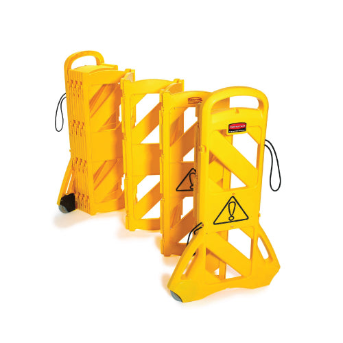 Rubbermaid Yellow Mobile Barrier, 13 Feet