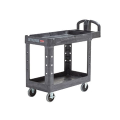 Rubbermaid Heavy Duty Ergo Handle Utility Cart (Lipped Shelf)
