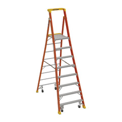 Werner IA Fiberglass Podium Step Ladder with castors