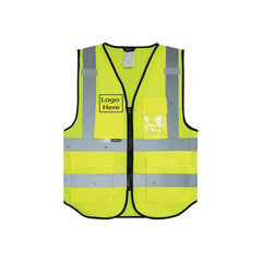 Salzmann 3M Yellow Multi-Pocket Vest with logo