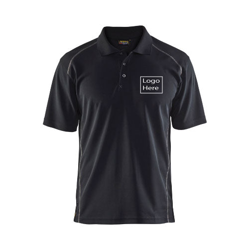 Blaklader Black Pique UV Protection Poloshirt with Logo