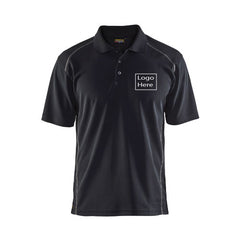 Blaklader Black Pique UV Protection Poloshirt with Logo